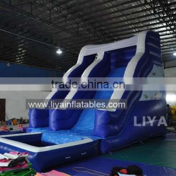 Outdoor splash inflatable water slides for kids/inflatable slide for pool/plastic slide