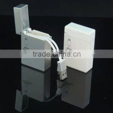 Cigarette Lighter Shape Design Retractable Stowable USB Charger Cable for IPhone5 IPhone6 Android Smartphones photo-4