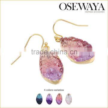 girls bridal earrings trendy druzy collection osewaya no moq