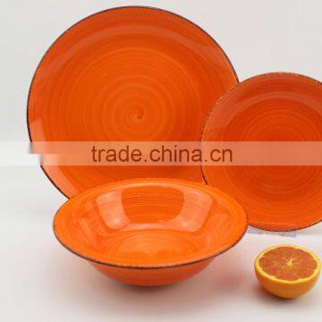 18pc stoneware hand painted dinnerset service for 6/ AB grade/SGS test report/50 Days delivery