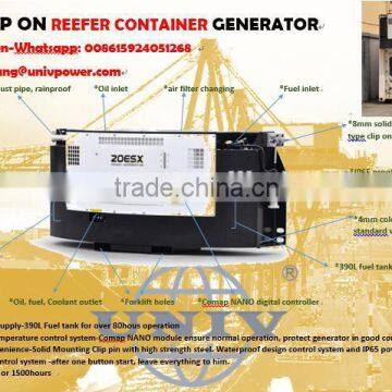 80hours continuous running reefer container genset