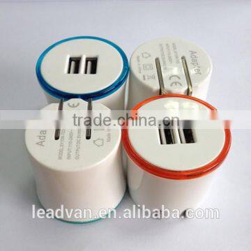 US Plug Dual USB Travel Charger Foldable 2.1A Dual USB US Plug Travel Charger