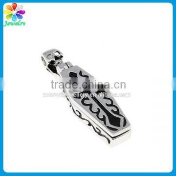 Horrific Gothic Openable Cross Stainless Steel Coffin Skeleton Pendant