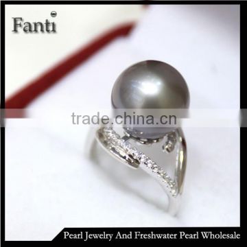 round pearl price wholesale natural pearl ring real 925 silver ring