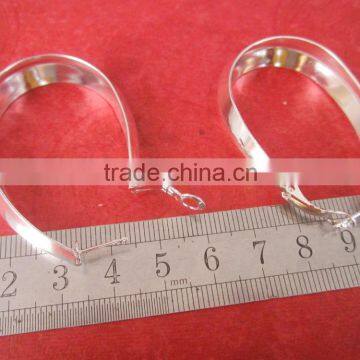 Fashion Silver Color Metal Ear Loop Clip For Jewelry