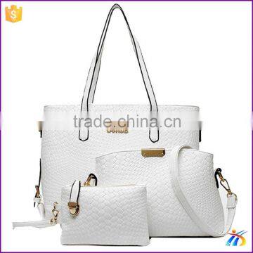 Large capacity white set bags wholesale leather handbags 2015