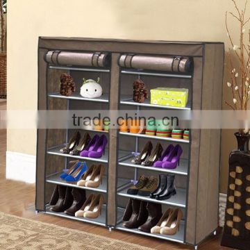 6 tier Double row cheap shoe cabinet