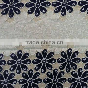 YH005# Lace Fabric for Wedding Dress /Burning Flower Lace Fabric /TC Material Lace Fabric photo-5