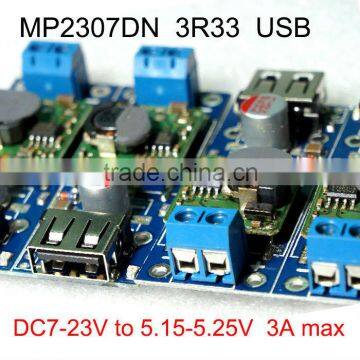 DC DC buck USB charger module 7-23V to 5.15-5.25V max 3A MP2307DN adjustable MOSFET power mudule for Samsung iphone others