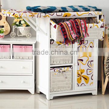 Bedroom furniture iron board wood clothes folding ironing table