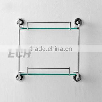 Stainless steel GHY-8959 bathroom floating glass shelf
