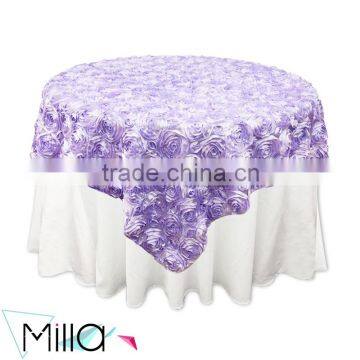 Champagne Grandiose Rosette Table Overlays photo-6