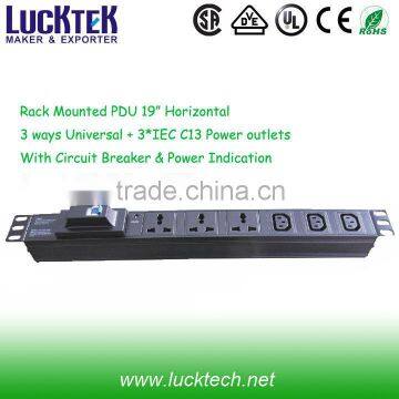 Universal aluminum pdu IEC C13