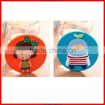 MigSaid series charming soft PVC cup coaster,non-slip cup mats with lowest price