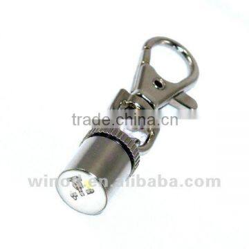 Hotsale aliexpress to Brass metal lovers keychain with led flashlight