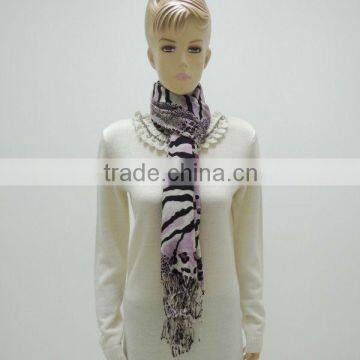 TYS262 Print 100% knitted wool Scarf