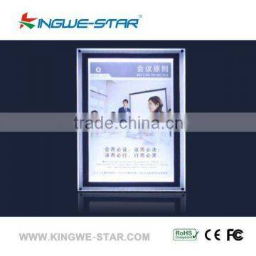 Magnetic LED snap frame advertising board