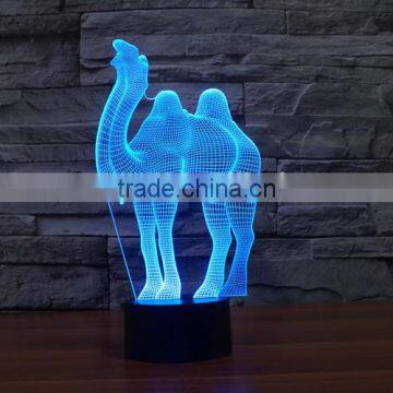 3D Optical Night Light Camel 7 RGB Light Colors 10 LEDs AA Battery or DC 5V Mixed Lot photo-3