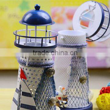 2015 New Design Mediterranean Style Lighthouse Metal Candle Holder photo-3