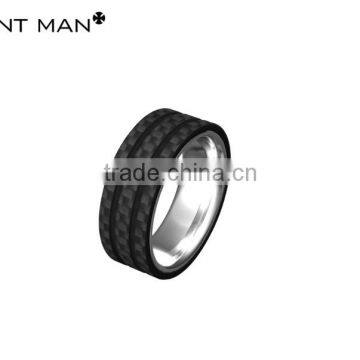 China Manufacturer 2016 Hot Sales 8MM Tungsten Carbide Ring Black Carbon Fiber Tungsten Carbide wedding Band Ring