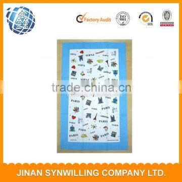 china supply manufacturer cheap custom cotton kitchen tea towel printed wholesale