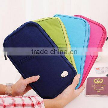 Travel Bag Wallet Document Organizer Full Closure Zipped Passport Ticket Holder