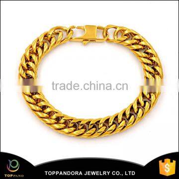 latest top sale high quality shiny native american gold chain bracelet