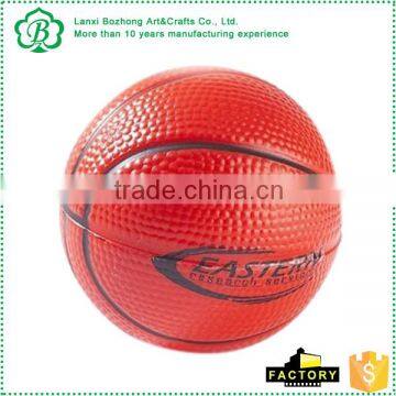 2016 Fashion Cheap red color pu ball, blue brown basketball stress ball toys