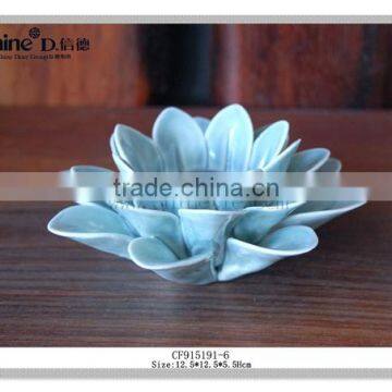 Ceramic Flower Shaped t Light Candle Holder Ceramci Lotus Home Decoration Pieces Craft photo-6