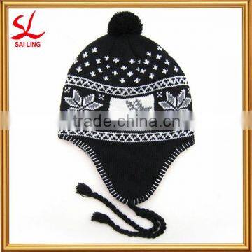 2015 Winter Christmas Holiday Hats Kid Child Toddler Snowflake Design Winter Ear Flap Hat