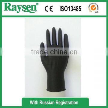 Disposable Black Nitrile Exam Gloves Powder-free from Raysen