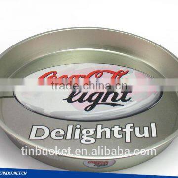 Supply big round tin tray for beer