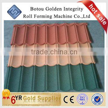 Stone coated metal roof tile machine