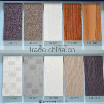 Embossed furniture material pvc laminated mdf board