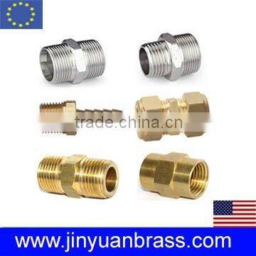 Brass pipe tube compression fitting