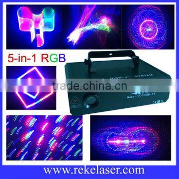 Multi-effect 5-in-11 watt animated rgb 3d laser projector with lcd display panel