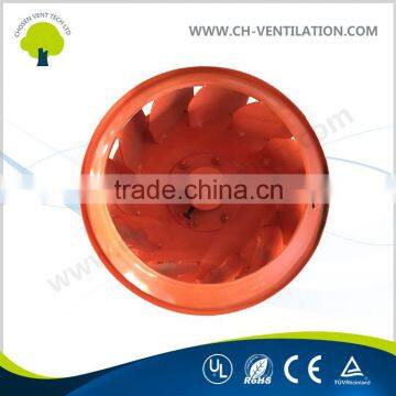 High pressure double inlet centrifugal fan backward curved wheel