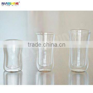 Manufacturer Mouthblown Borosilicate Double Wall Drinking Glass Cup