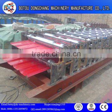 Endurable double layer roller roofing sheet making machine