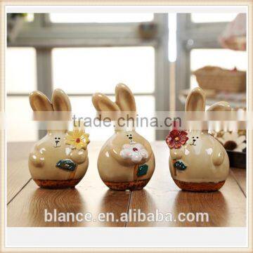 Porcelain Miniature Animal Figurine Lop-ear Rabbit For Antique Easter Gift