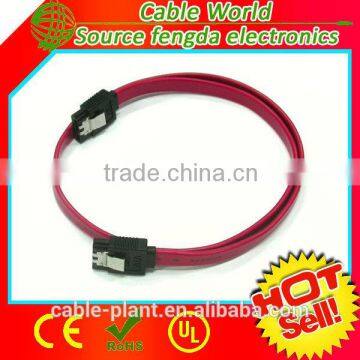 1m 2m red 7pin sata extensin cable with Latch