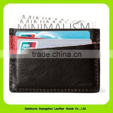16391 Slim thin custom personalized leather card holder