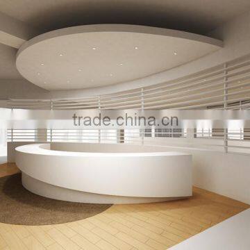 artificial stone reception desk,Office reception table design, solid surface countertop