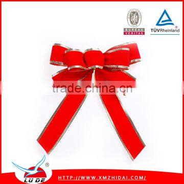Handmade Velvet Material Christmas Ribbon Bow for Decoration photo-6