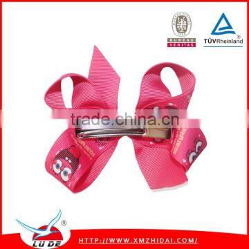 New Design Grosgrain Ribbon Hair Bows With Elastic Bands/Hair Accessories for Girls