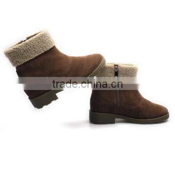 Wholesale Height Increasing Elevator Suede Leather Half Boots/winter Snow Boots/quality Boot photo-3