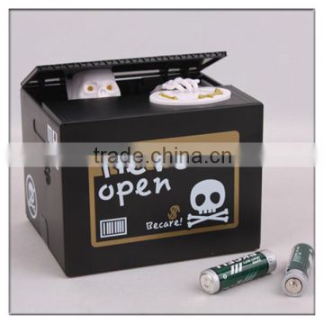 Never Open The Skull Stealing Coin box Plastic Money Box plastic piggy bank