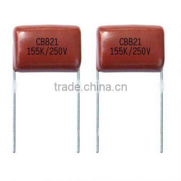 CBB21 Metallized Poly Film Capacitor for 1.5uf 250V