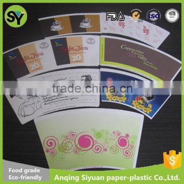 New style papre cup raw material/pe coated paper cup fan