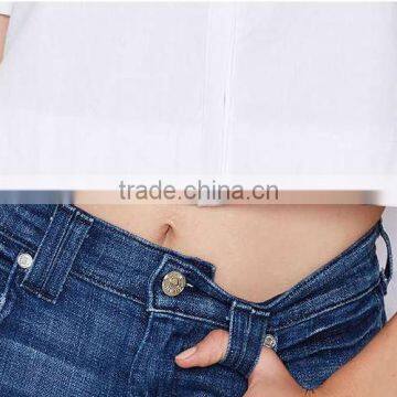 Lady's Slim Cotton Collared Solid White Shirt Short Sleeve Blouse photo-6